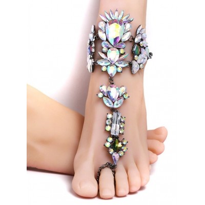 'Adne' Royal anklet / bracelet with large colored rhinestones